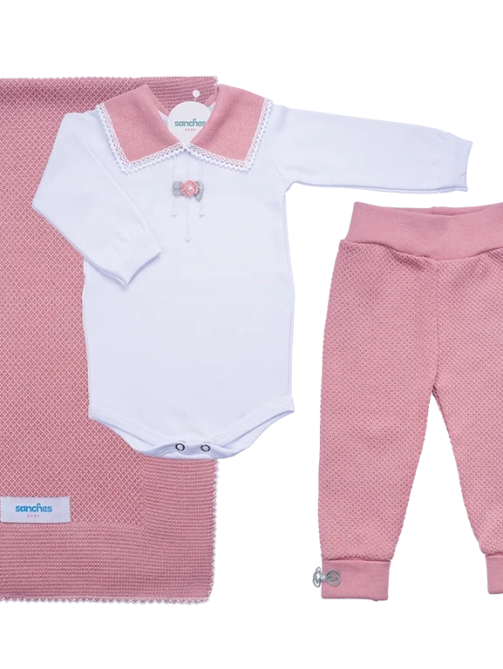 Conjunto-BCM-Rosa Abricot c Branco