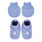 kit 2 peças azul celeste com branco - botão(2)