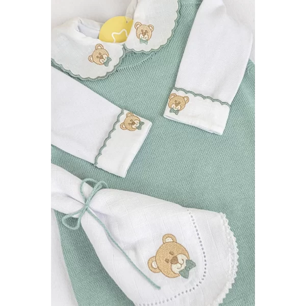 Conjunto Macacão Verde Chá c/ Branco - Imagem 2