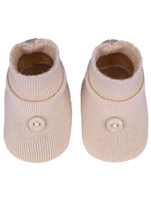 Sapato Natural Liso - Botão