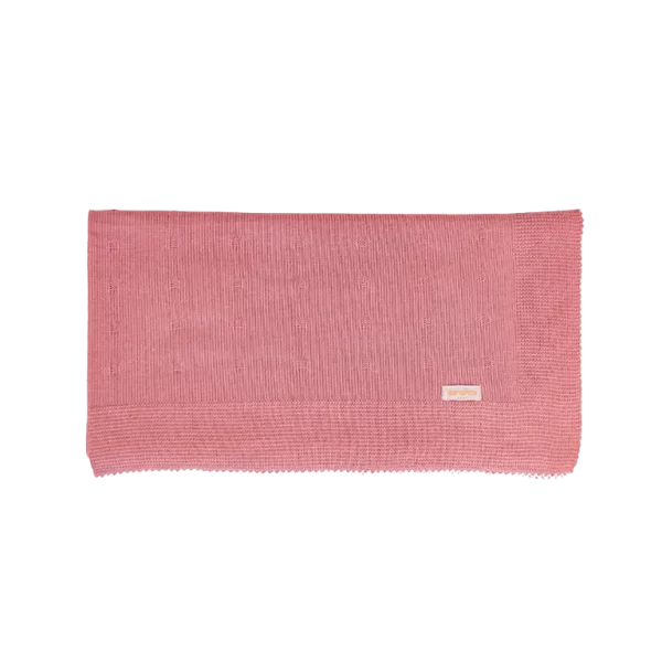 Saída De Maternidade Bordada Rosa Abricot c/ Branco - Imagem 4