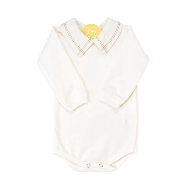 Kit Jardineira Bege c/ Off White - Imagem 3