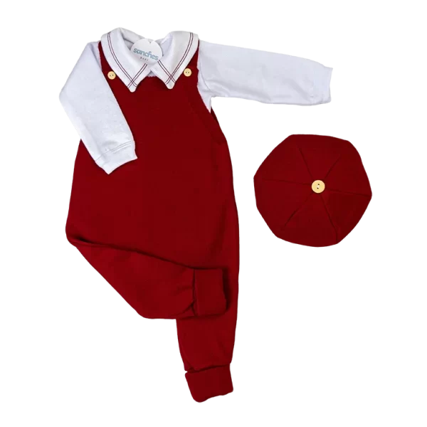 Kit Jardineira Fogo c/ Branco