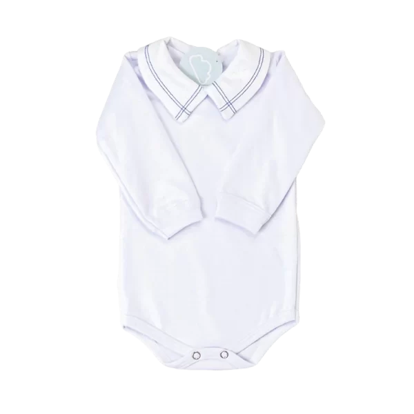 Kit Jardineira Jeans c/ Branco - Imagem 3
