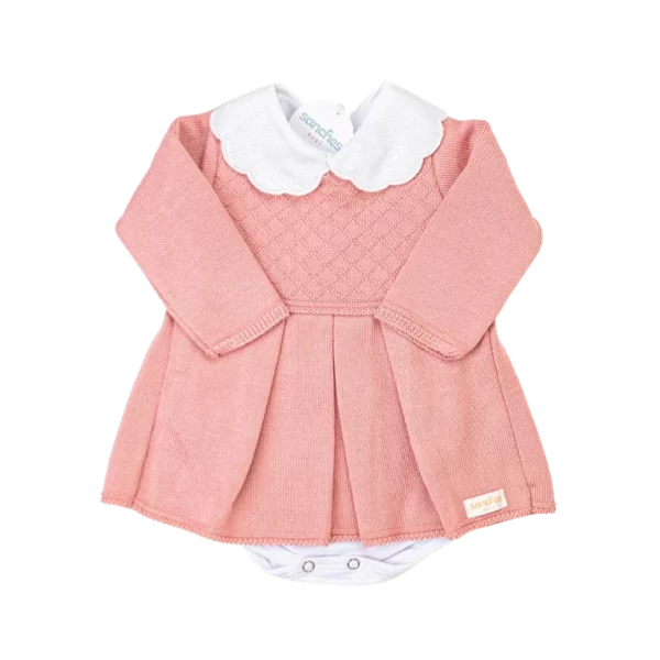 Kit Vestidinho Rosa Abricot c/ Branco - Image 2