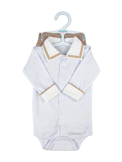 Conjunto Body Piquet com Calça de Linha-bege-1
