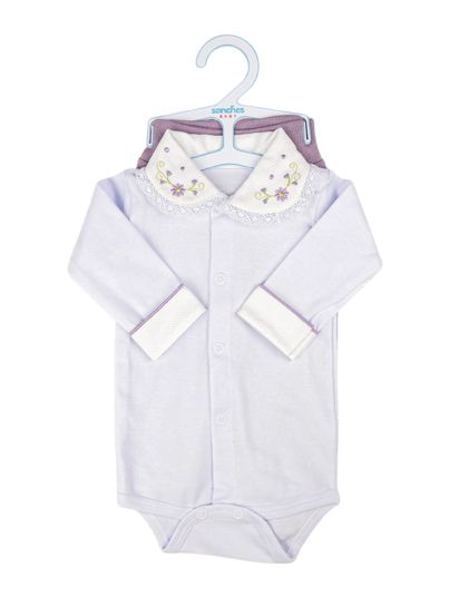 Conjunto Body Piquet com Calça de Linha-floral-branco-2