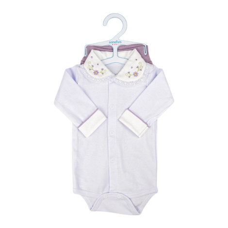 Conjunto Body Piquet com Calça de Linha-floral-branco-2